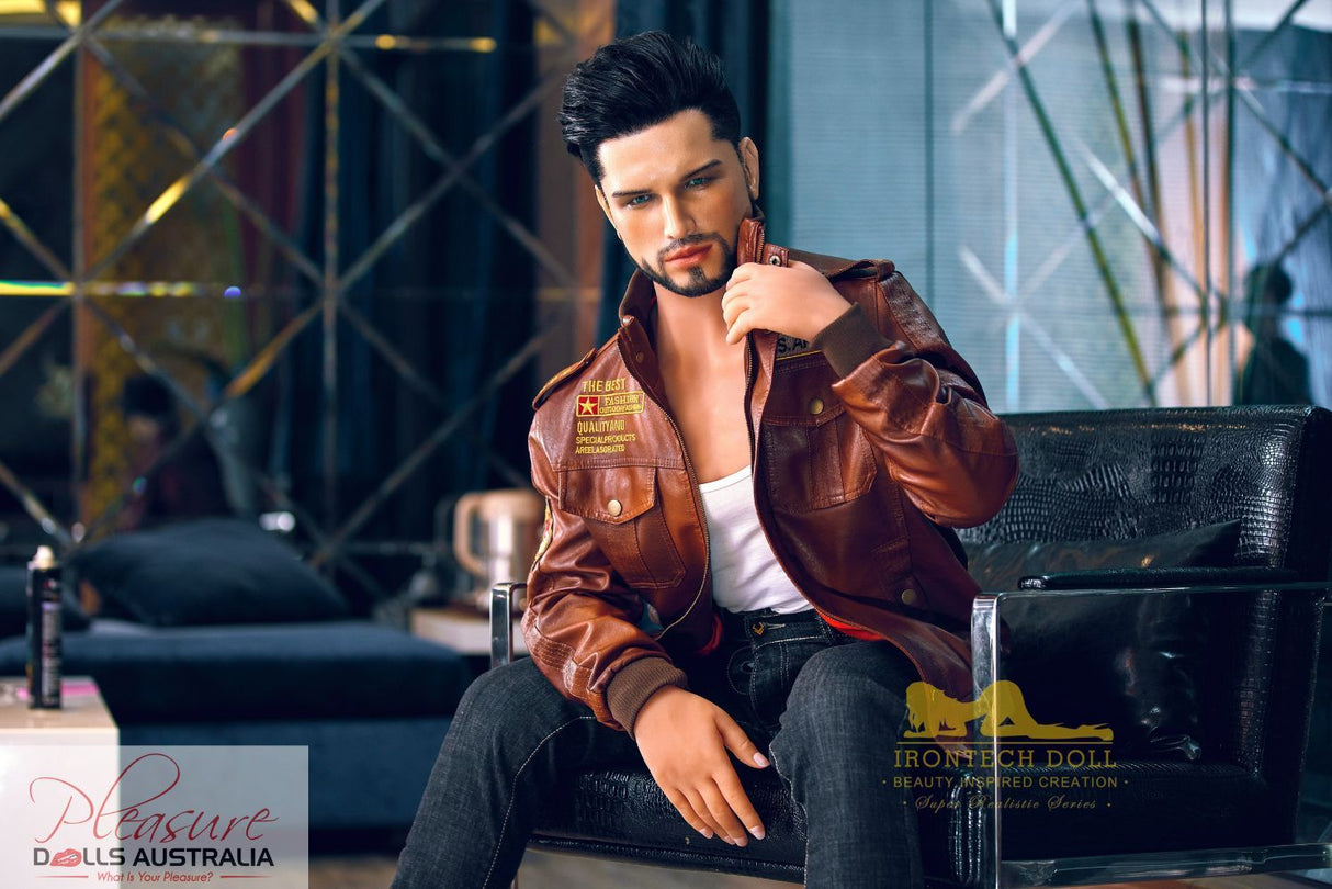 KELVIN (casual)<br>162cm Irontech Male Sex Doll<br>TPE Body / Silicone Head - Pleasure Dolls Australia