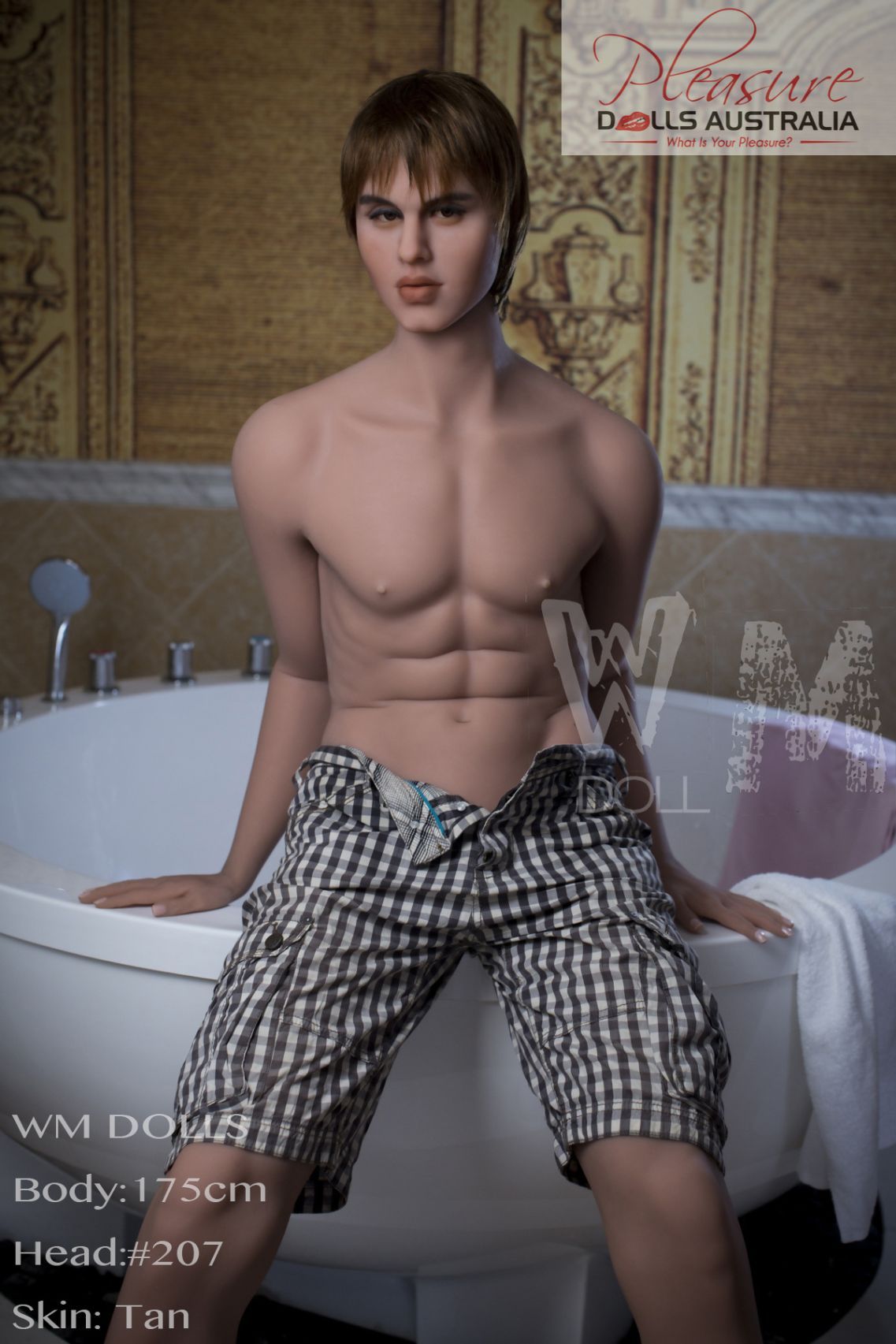 RYAN - 175cm<br>WM Male Sex Doll - Pleasure Dolls Australia